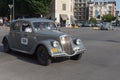 The annual rally of vintage cars Mille Miglia in Brescia, Lombardy, Italy Royalty Free Stock Photo