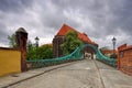 Breslau St. Maria Church and Tumski Bridge Royalty Free Stock Photo