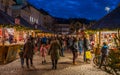 Bressanone Christmas market in the evening. Trentino Alto Adige, northern Italy.