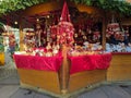 BRESSANONE, ITALY - DECEMBER 31, 2022: Details of christmas decoration at the beautiful xmas market of Bressanone in Alto Adige, N