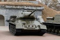 BREST, BELARUS - APRIL 5, 2018: Medium Tank T-34 in the museum Royalty Free Stock Photo