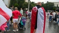 Peaceful protests in Belarus against falsification of election results.