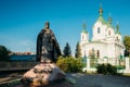 Brest, Belarus. Monument Near Simeon's Stylites Cathedral Church To Holy Hieromartyr Athanasius Of Brest-Litovsk