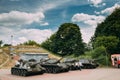 Brest, Belarus. Old Tanks In Memorial Complex Brest Hero Fortress