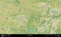 Brest District, Belarus. Topographic Humanitarian Royalty Free Stock Photo