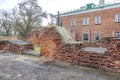 Brest Fortress. The preserved ruins of former soldiers` barracks and military buildings. Republic of Belarus