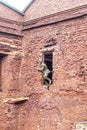 Brest Fortress. The preserved ruins of former soldiers` barracks and military buildings. Republic of Belarus