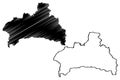 Brest Region Republic of Belarus, Byelorussia or Belorussia, Regions of Belarus map vector illustration, scribble sketch Brest