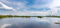 Brest River View. River spill. Spring in the city. Sunny day.