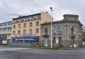 A Brest Street with both Pre and Post war Buildings situated side by side, due to heavy Allied Bombing in World War II.