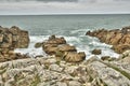 Bretagne, La Cote Sauvage in Batz sur Mer Royalty Free Stock Photo