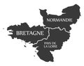 Bretagne - Normandie - Pays de la Loire Map France