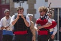 Breton musicians in traditional costume