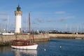 Sailboat moored in Port-Haliguen in Morbihan