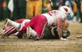 Brett Favre Sacked Angel Rubio #92 Royalty Free Stock Photo