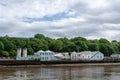 Brett Oils on Gateshead Quayside stands under the shadow of The High Level Bridge. Recently acquired to be developed into apartmen Royalty Free Stock Photo