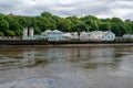 Brett Oils on Gateshead Quayside stands under the shadow of The High Level Bridge. Recently acquired to be developed into apartmen Royalty Free Stock Photo