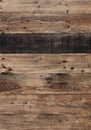 Brown wooden boards with a darker wooden board, vertical format Royalty Free Stock Photo