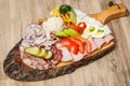 Styrian Brettl snacks on wooden board