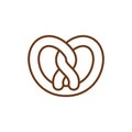 Bretzel icon sign. german bakery symbol