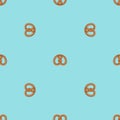 Bretzel pattern seamless. german bakery food background. Vector texture