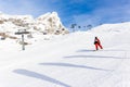 Monte Cervino Matterhorn in December, Breuil-Cervinia, Valle d Royalty Free Stock Photo