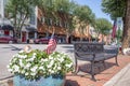 Shops Line Main Street in Downtown Brevard, North Carolina