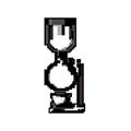 brew syphon coffee maker game pixel art vector illustration