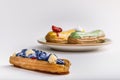 Brewed cake eclairs Royalty Free Stock Photo