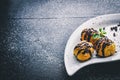 Brewed cakes On a wooden background. Royalty Free Stock Photo