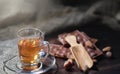 Brewed tea on a serving table