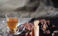 Brewed tea on a serving table