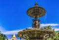 Brewer Fountain Golden Dome State House Boston Massachusetts Royalty Free Stock Photo