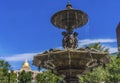 Brewer Fountain Golden Dome State House Boston Massachusetts Royalty Free Stock Photo