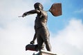 Brewer statue on the roof of Hofbrauhaus in Munich.