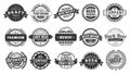 Brewery badge. Draft beer barrel emblem, retro circle badges and quality emblems vintage hipster logo stamps vector set
