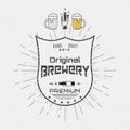 Brewery badges logos and labels for any use Royalty Free Stock Photo
