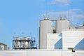 Brewery beer processing silos Royalty Free Stock Photo