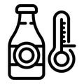 Brewery cold storage icon outline vector. Beerhouse production Royalty Free Stock Photo