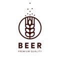 Brewery emblem. Craft beer vector logo. Premium quality ale, alkohol drink logotype.