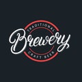 Brewery hand written lettering logo