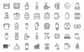 Brewery icons set outline vector. Beer alcohol