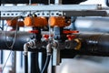 Brewery piping system logistics Royalty Free Stock Photo