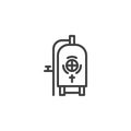 Brewery steel tank line icon