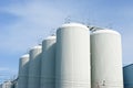 Brewery tanks blue sky big containers beer