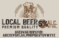 Brewery vintage alphabet font Royalty Free Stock Photo