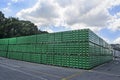 Brewery warehouse of plastic packaging Royalty Free Stock Photo