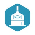 Brewing equipment icon. Silhouette of a modern factory barrel for brewing beer in large volumes.