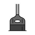 Brewing equipment icon. Silhouette of a modern factory barrel for brewing beer in large volumes. Royalty Free Stock Photo