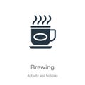 Brewing icon vector. Trendy flat brewing icon from activity and hobbies collection isolated on white background. Vector